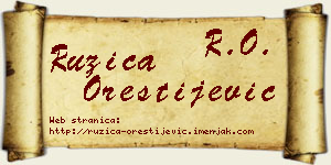 Ružica Orestijević vizit kartica